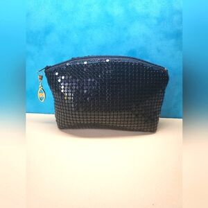 Pacific Express Black Sequin Cosmetic Bag with Gold Zipper